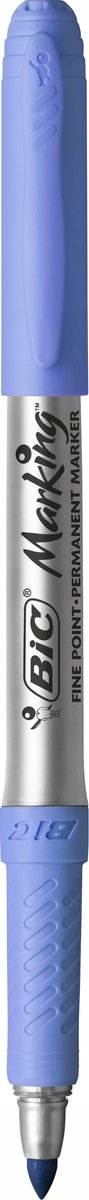 BIC Permanent Marker Blauw - Sneldrogend en vervaagt niet