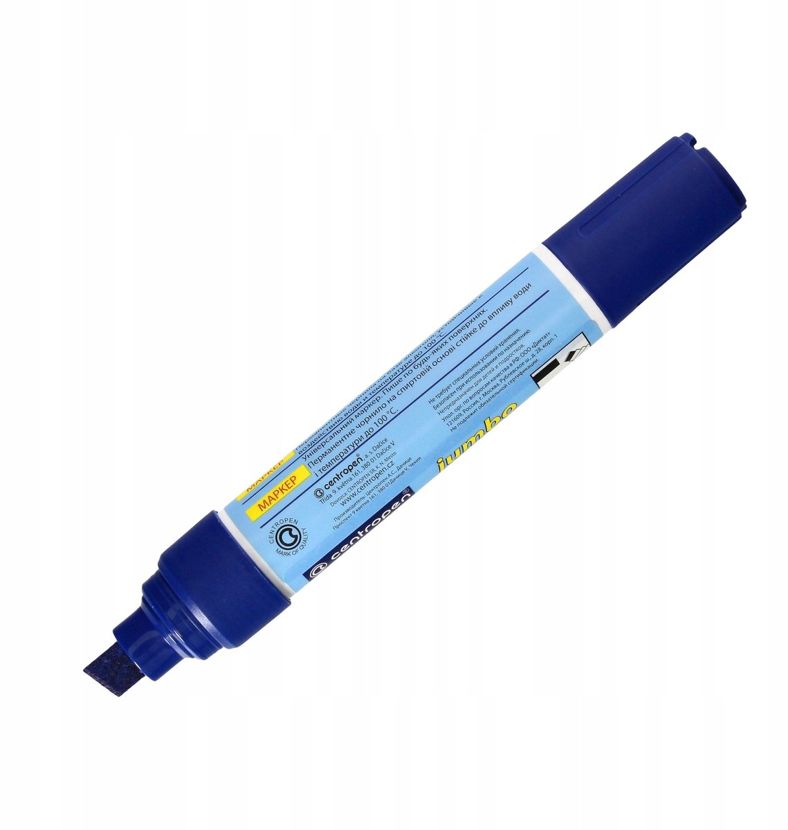 Centropen Jumbo Permanente Marker - Blauw, 1 Stuk