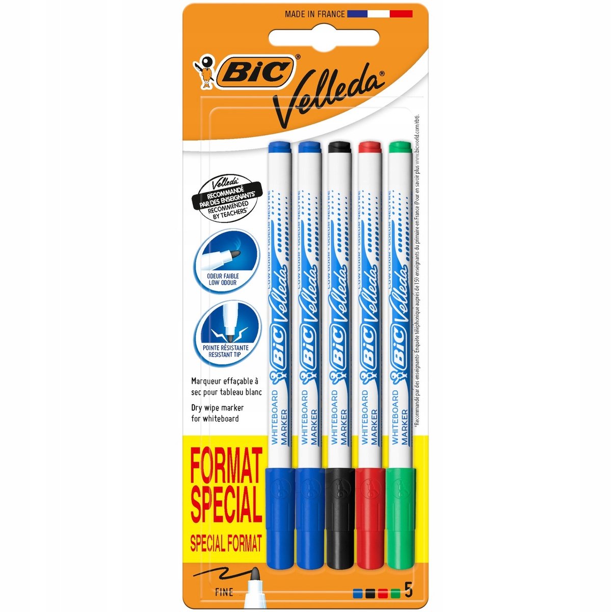BIC Velleda 1721 Whiteboardmarkersset - 5 kleuren