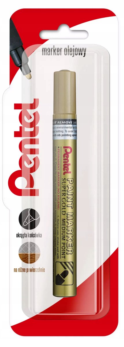 Pentel MMP10 Olie Marker Goud - 1 Stuk Blister