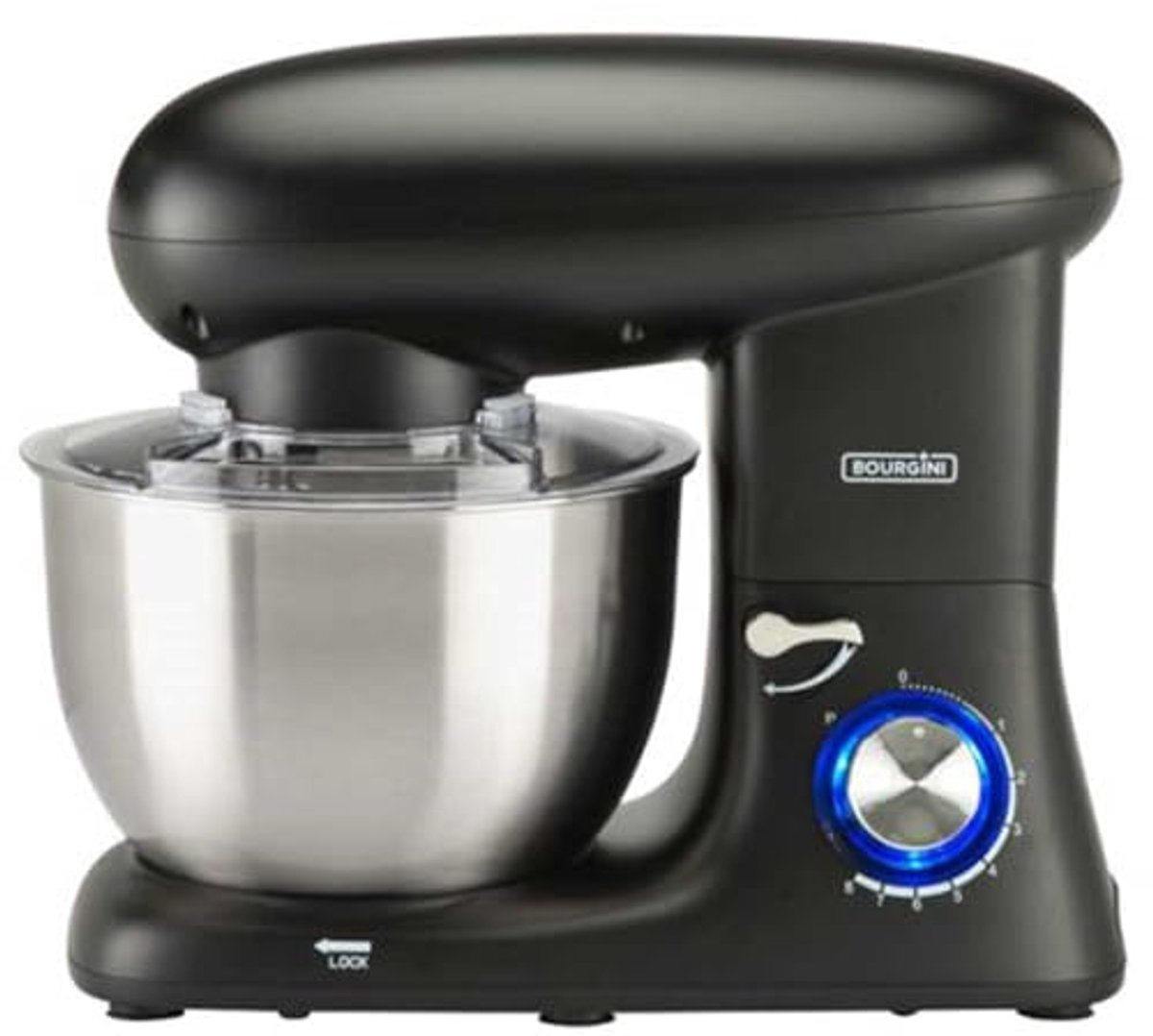 Foodprocessor 5.5 Liter Zwart met 8 Snelheden en Pulsefunctie