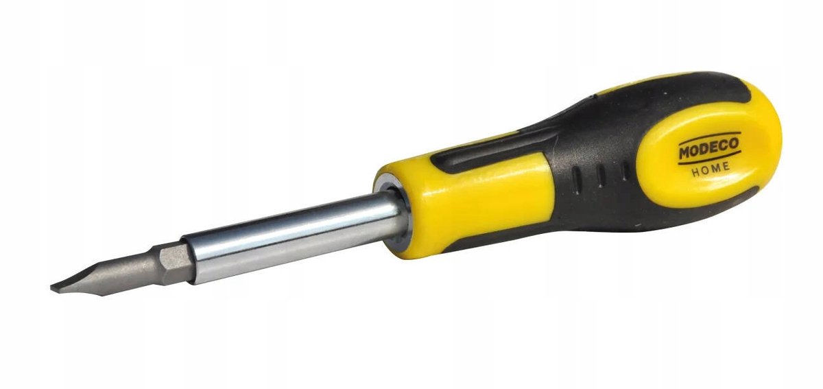 Modeco 6-in-1 Schroevendraaier met Bits - Cr-V Staal