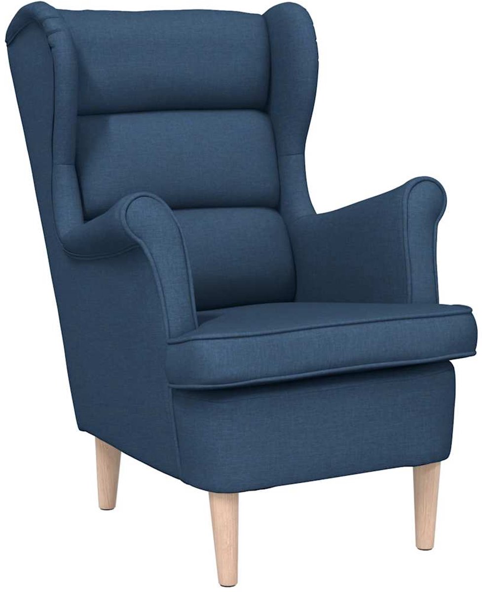 vidaXL Fauteuil - 74x84x100 - cm - stof - blauw