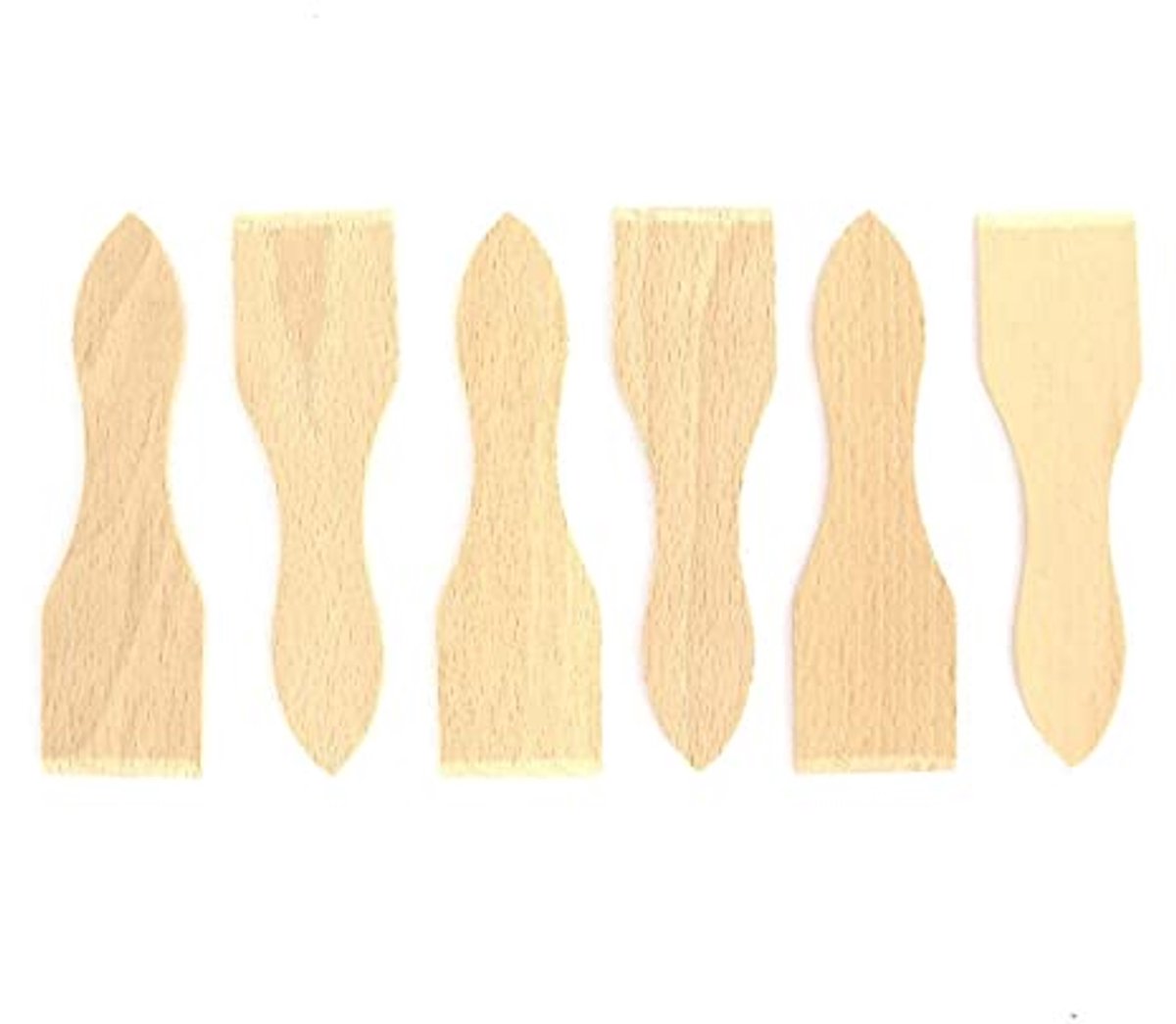 Raclette Spatels Set van 6 - Houten Keukenaccessoire voor Partyraclett