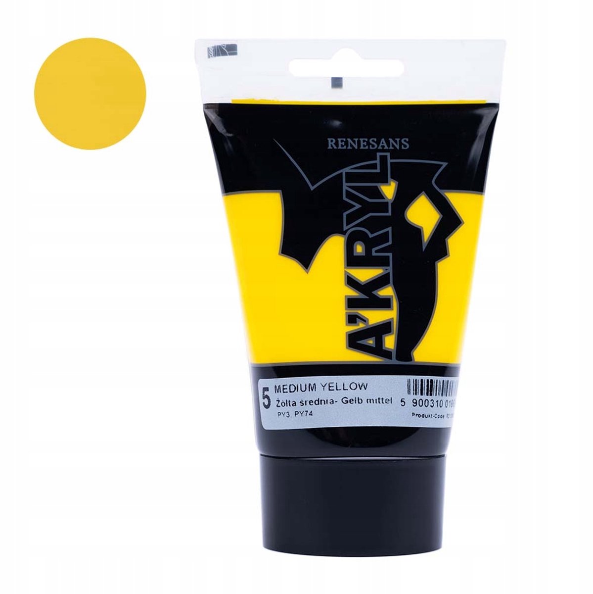 Renesans A'kryl 100ml Acrylverf - Middengeel