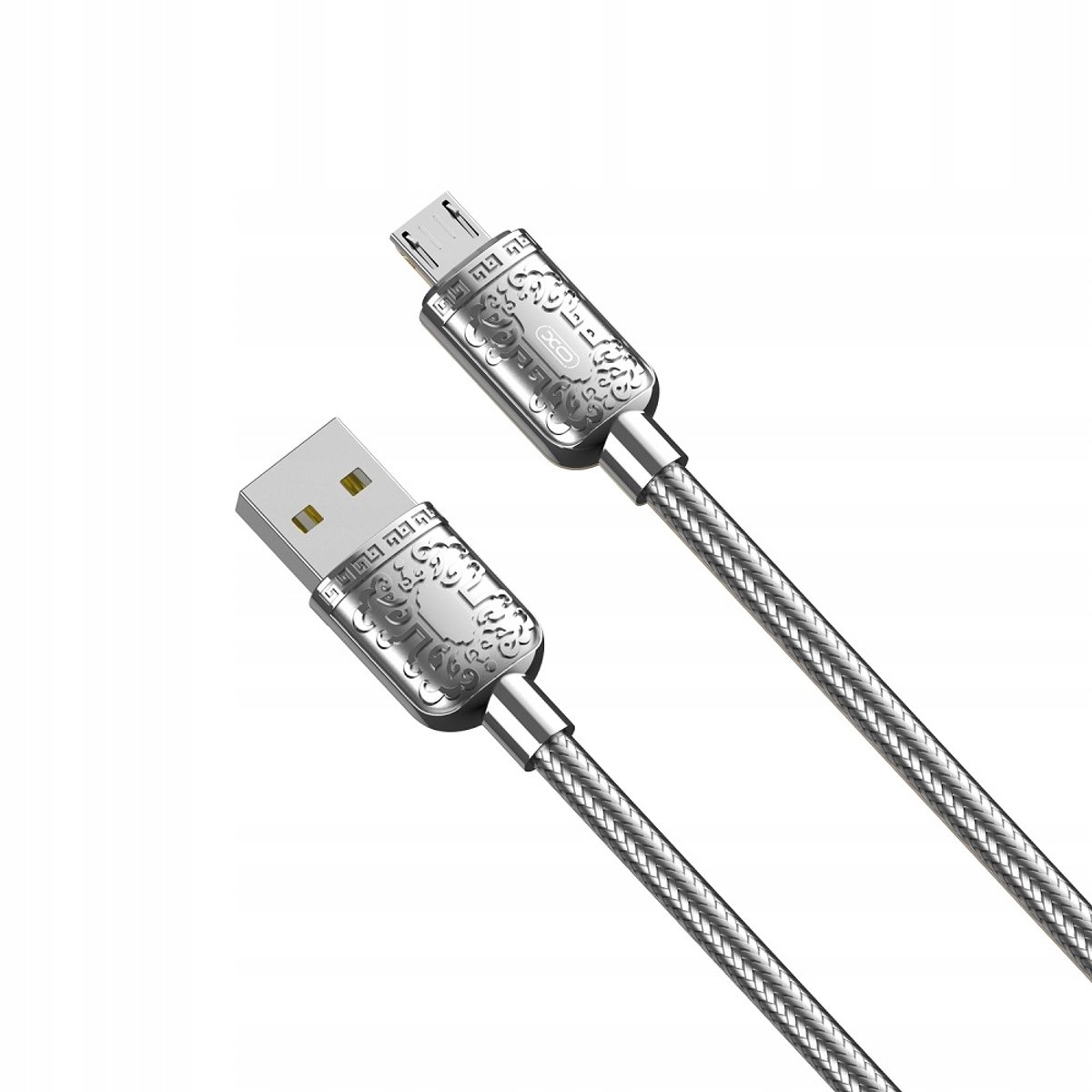 XO NB216 USB naar MicroUSB Kabel 1m 2.4A Zilver