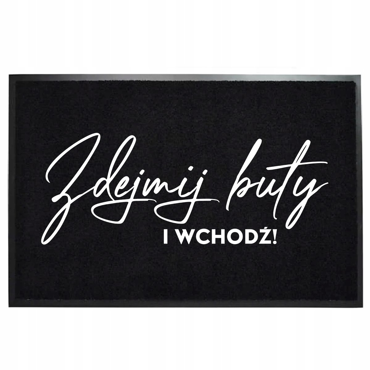 Zwarte Deurmat 'Zet Je Schoenen Uit' 40x60cm - Antislip PVC