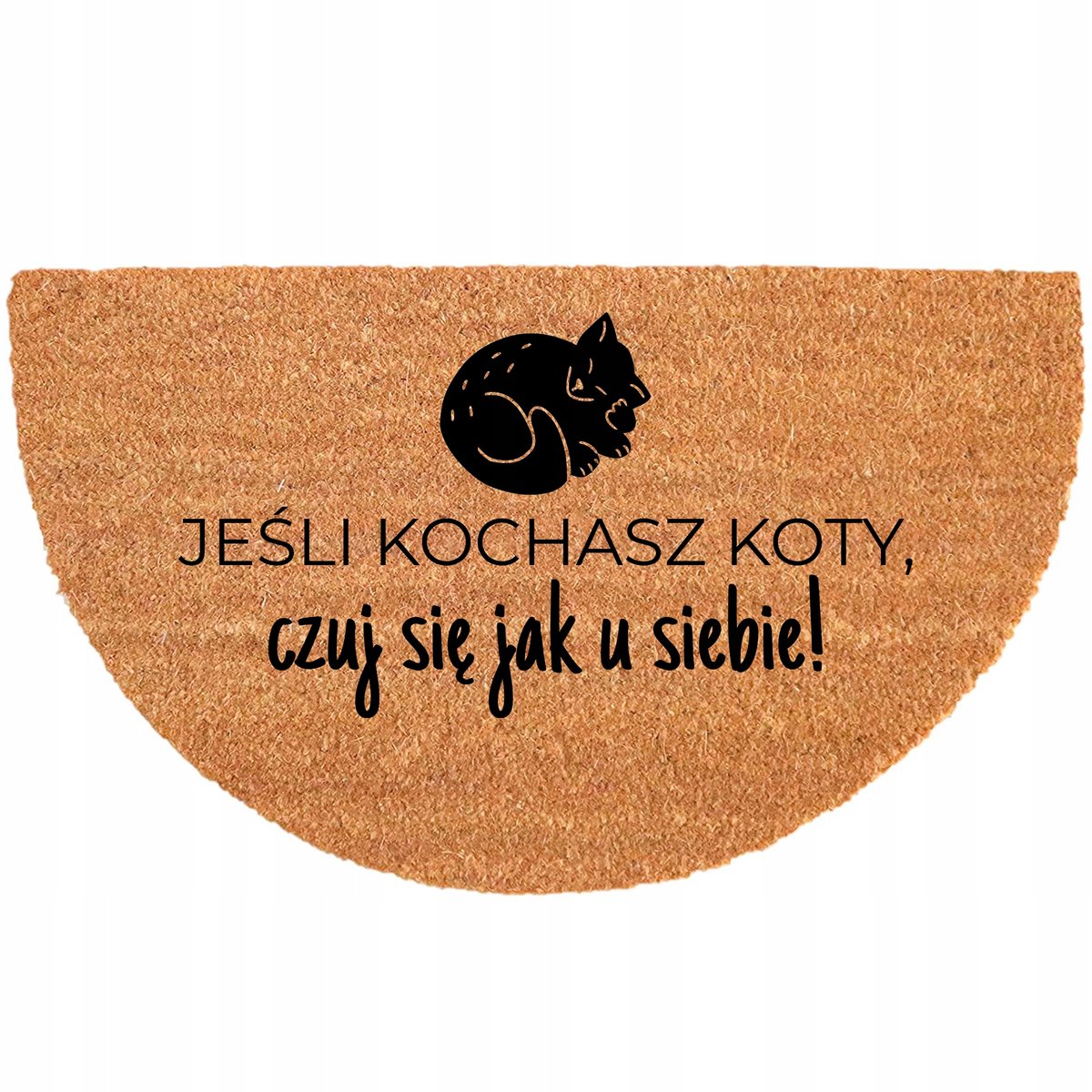 Ecologische kokosvezeldeurmat, antislip, 40x70 cm, beige