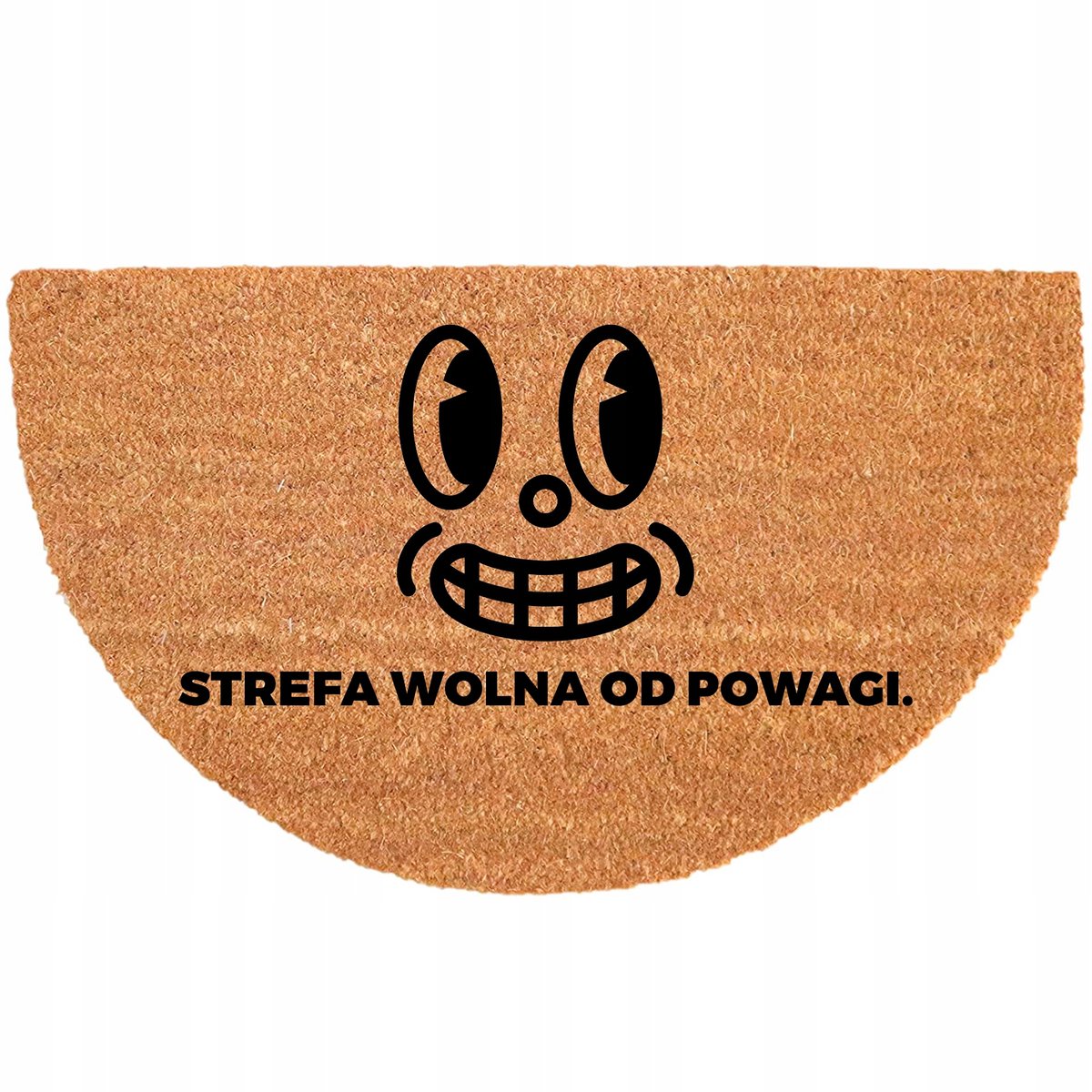 Halvemaanvormige kokosnoot deurmat 40x70cm, antislip, ecologisch