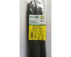 Zwarte Kabelbinders 250x4,5mm - 100 Stuks