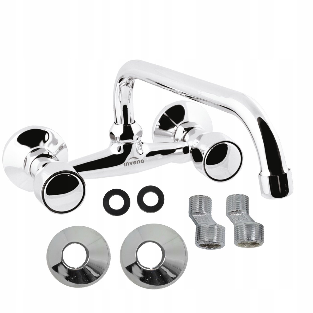 Modena Keukenkraan Wandmontage U-uitloop Chroom 25cm