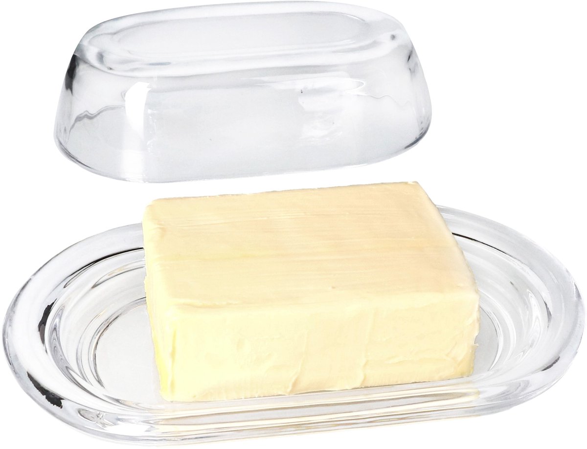 Butterdoos GOURMET met deksel ovaal van glas – 79959