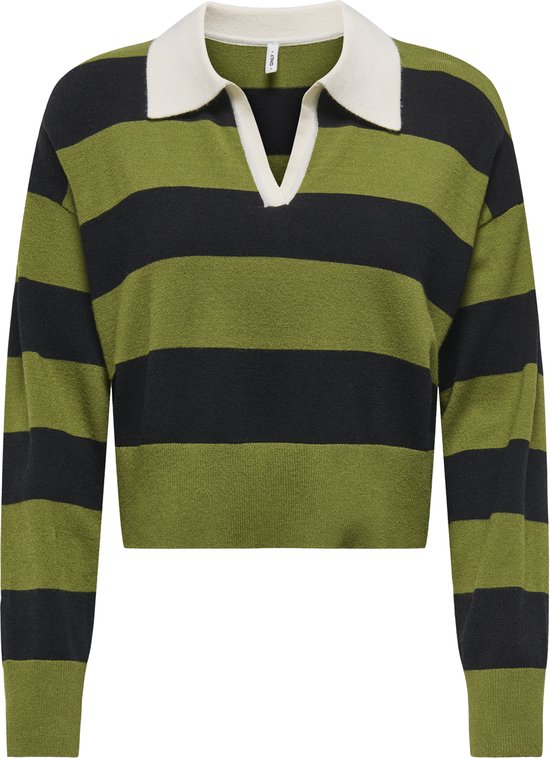ONLY - ONLIBI LS STRIPE POLO PULLOVER CC KNT - Filles - Pulls tricotés