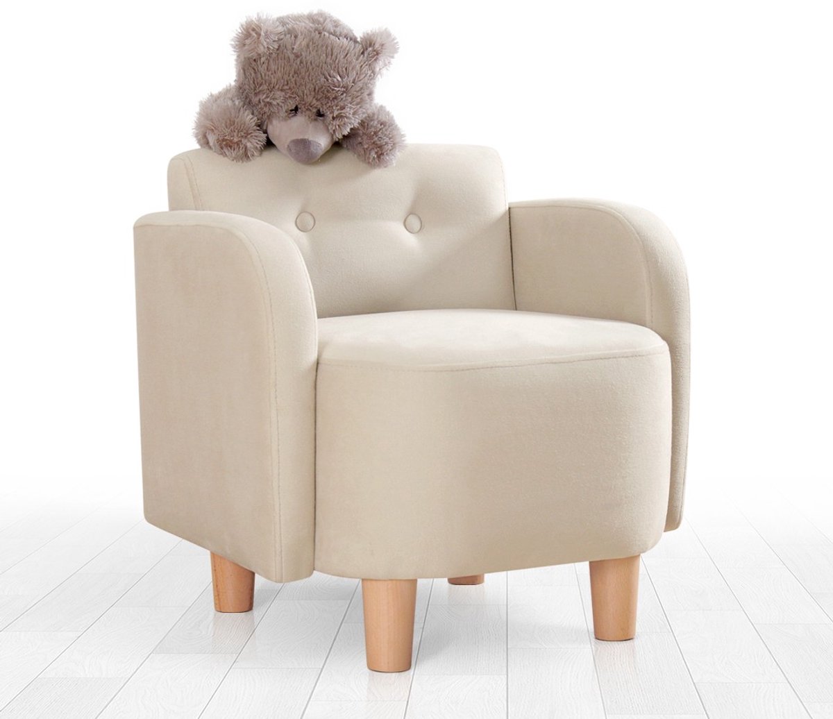 Volie Kindervleugelstoel | 100% KATOEN | Crème - Asir Group - Zitmeubelen - Beige - Hout; Katoen - Zitmeubelen -