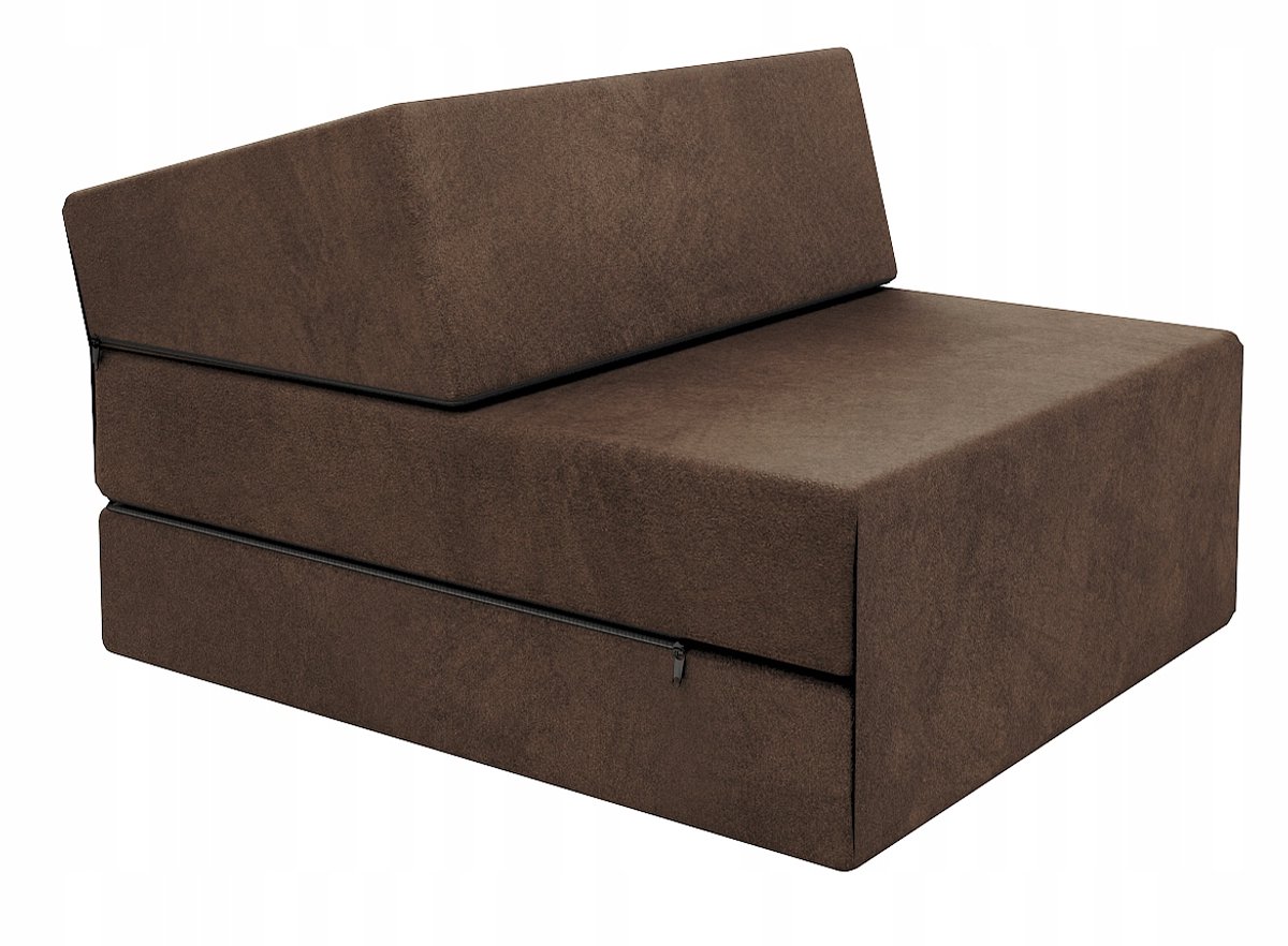 FDM Sofa-bed SARA 70x200 cm, comfortable mattress, 14 cm thick Bruin