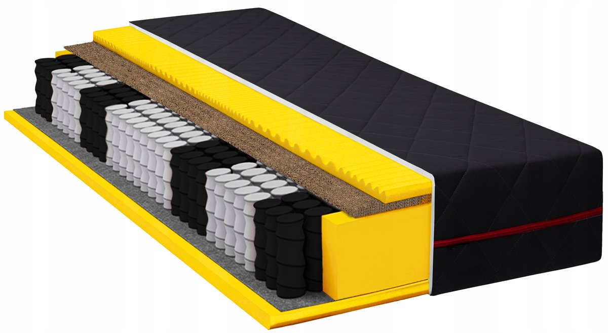 Luxe pocketvering matras 100x200 cm met kokos en massage-effect