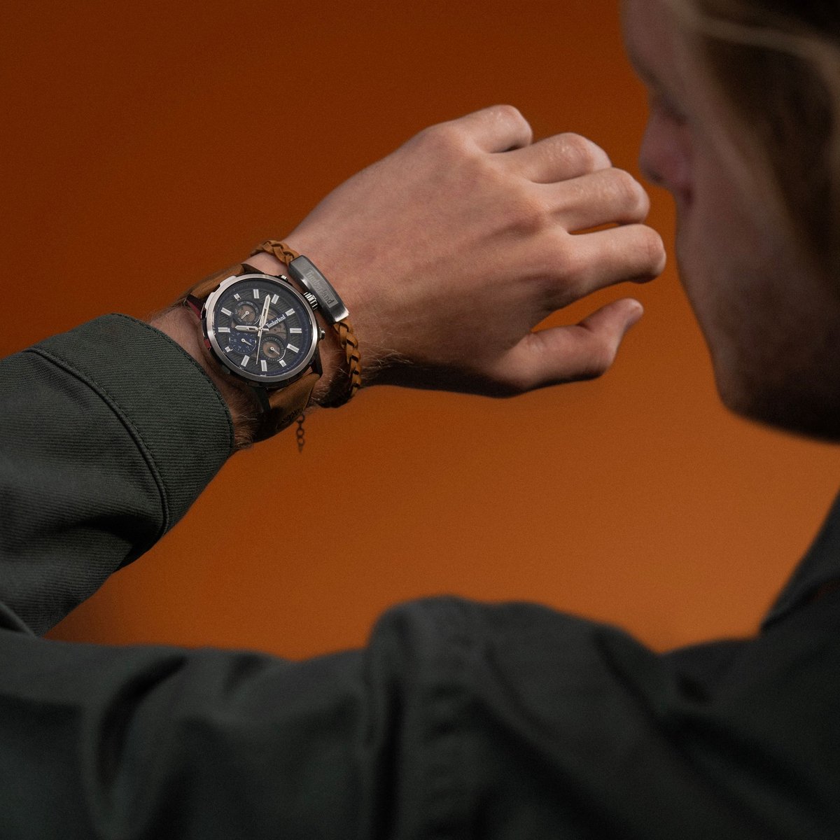 Horloge Hampton Harbour Blue - Brown