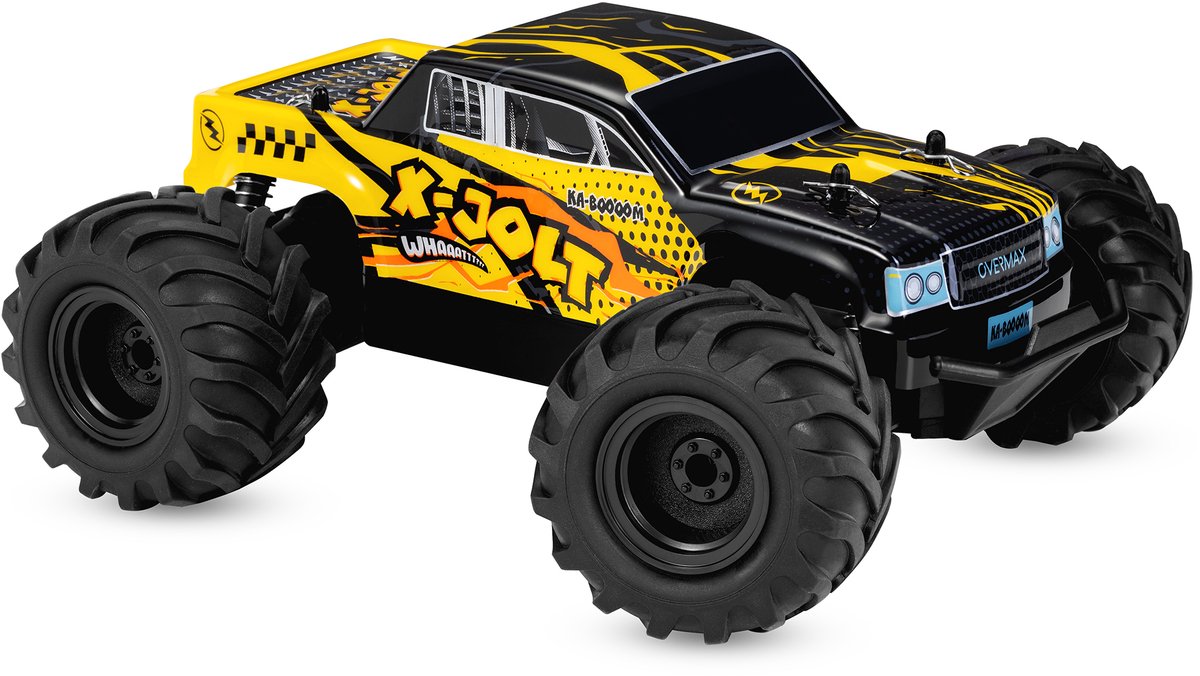 Overmax X-Jolt RC Auto – 20 km/u – Achterwielaandrijving, 2 Accu’s tot 30 min Rijtijd, Vering, Stootbumper, Offroad Banden, Plooibare Snelheidsregeling, Ergonomische Afstandsbediening – Racewagen voor Kinderen & Volwassenen - Bestuurbare Auto — afbeelding 7