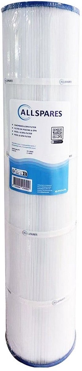 AllSpares Waterfilter voor Zwembaden geschikt voor Waterway 75 / PCAL75 / C-4970 / FC-2930 (Ø125x600mm)