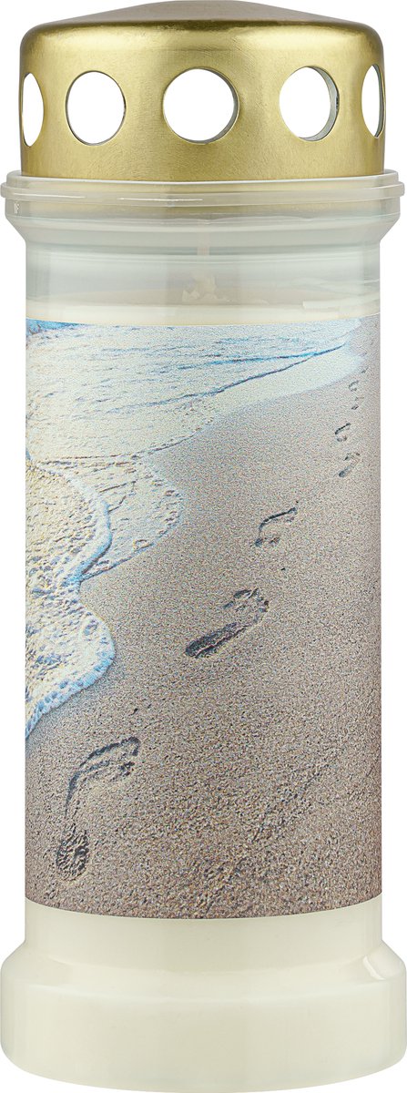 Bolsius Herdenkingslicht - Met deksel - Strand - 70 branduren Beige