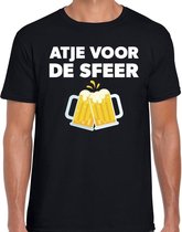 Atje voor de sfeer feest t-shirt zwart voor heren S