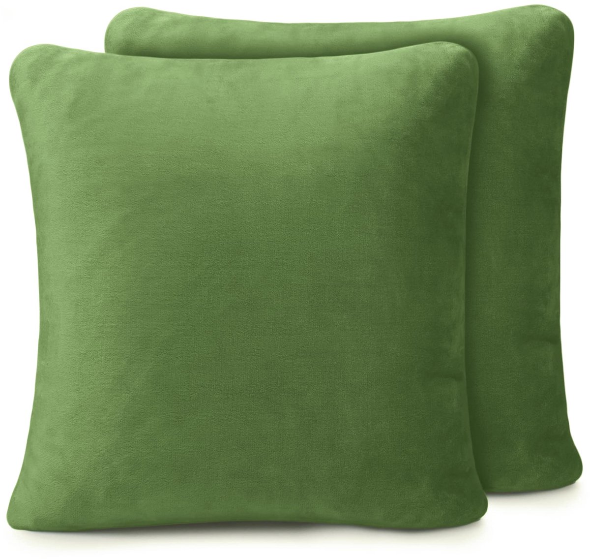 Ibenzoa Set van twee donkergroene kussenslopen met voor luxe comfort