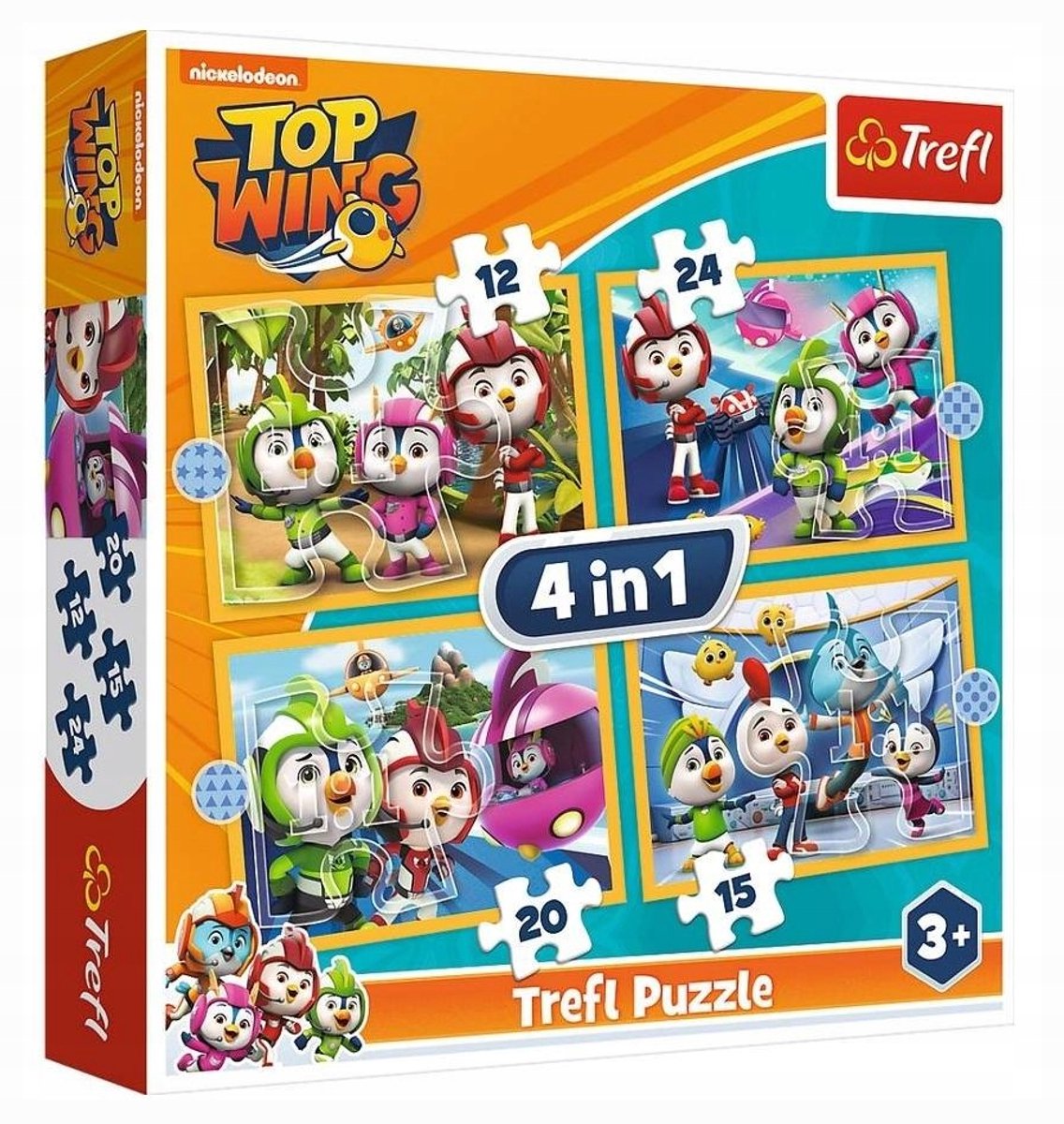 Trefl 4-in-1 puzzel: Vogelacademie (12-24 stukjes)
