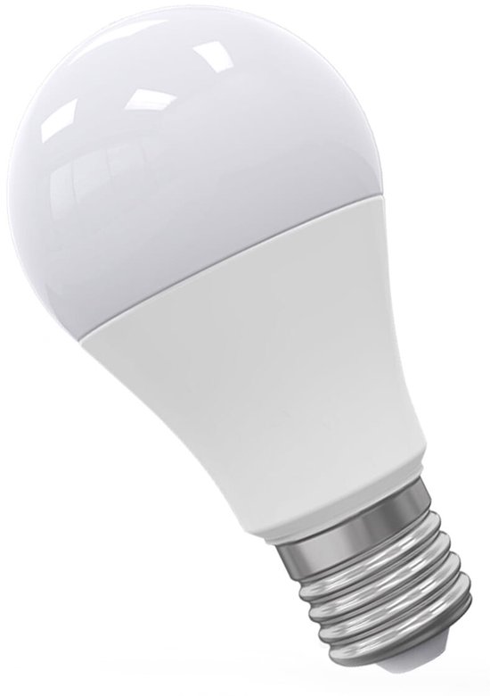 Witte LED lamp met metalen E27 schroeffitting.