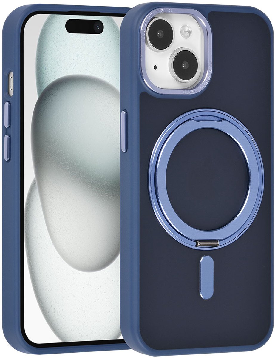 UNIQ Accessory Back Cover - Apple iPhone 15 - Blauw - Schokbestendig - MagSafe-compatibel