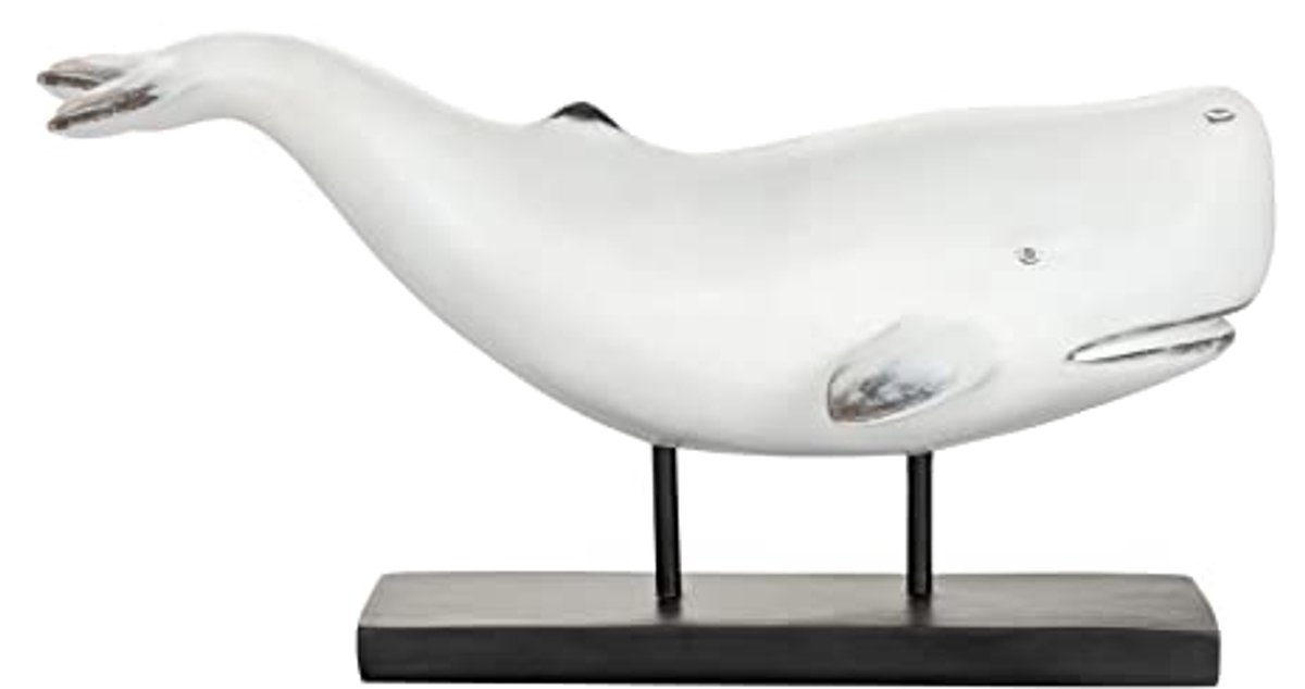 Decoratief Beeld - Hars Sculptuur - Woonkamer Decoratie - Ambachtelijk Gemaakt - 40 cm Breed - Wit