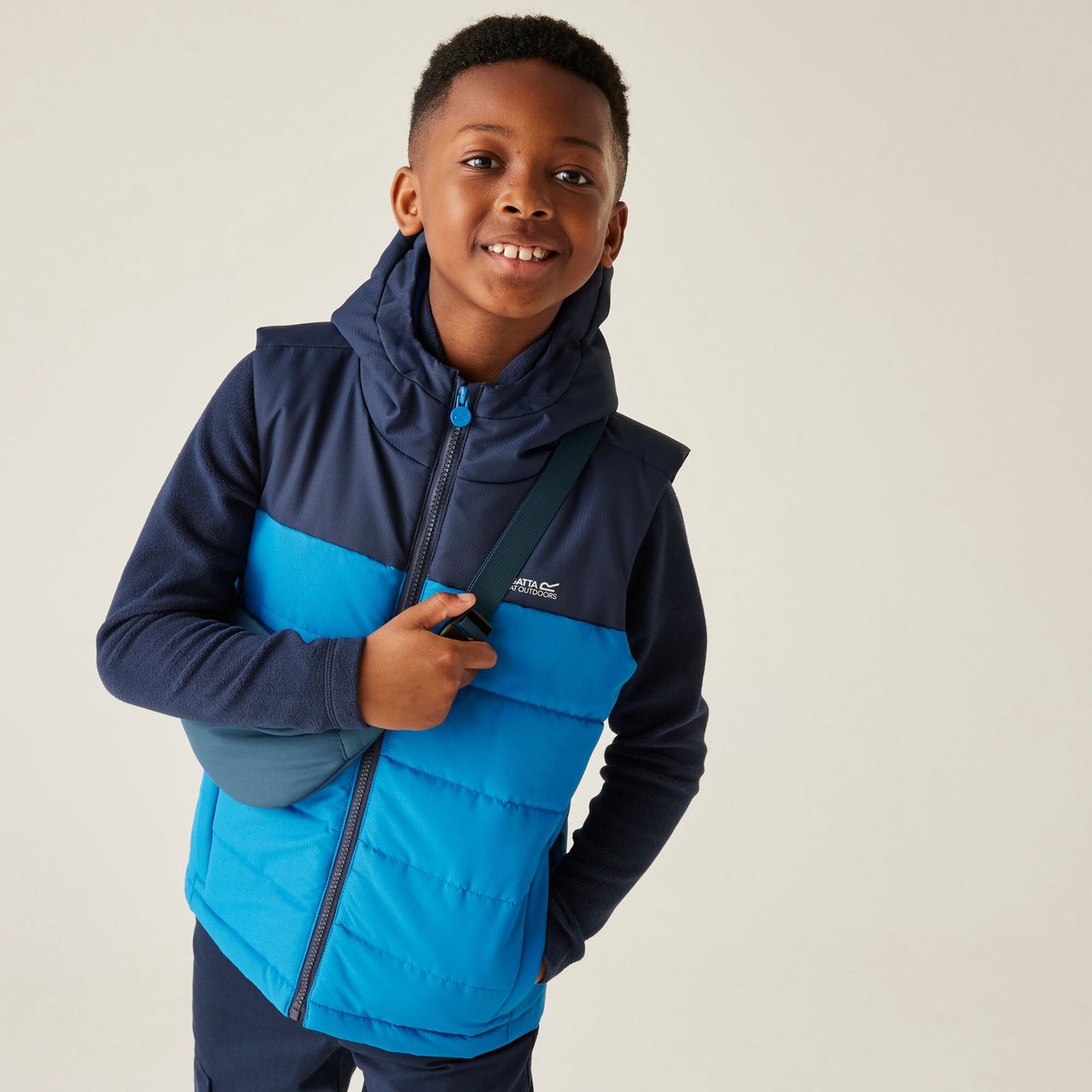 Lofthouse waterafstotende gilet bodywarmer met capuchon voor kinderen Blauw