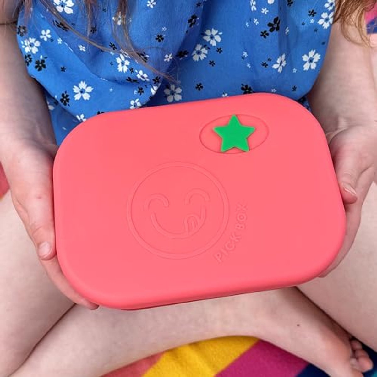 Siliconen broodtrommel met 4 vakken - Lek- en valbestendige lunchbox voor kinderen