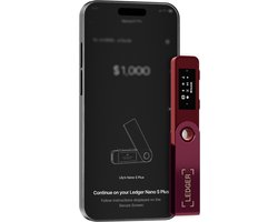 Ledger Nano S Plus – Crypto Hardware Wallet met USB-C – Voor Bitcoin, Ethereum, Solana & NFT’s – Beheer 1000+ Coins - Crimson Magenta