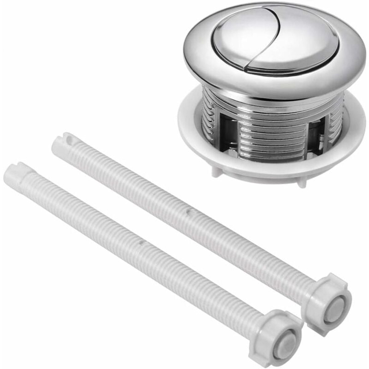 2 stusk Toiletknop - 114mm Dubbele Spoelknop Vervangende Knop - Watertank Reparatie Drukknop - Universele spoelknop