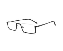 Leesbril voor Heren en Dames - Lichtgewicht - Zwart Metalen Half Montuur