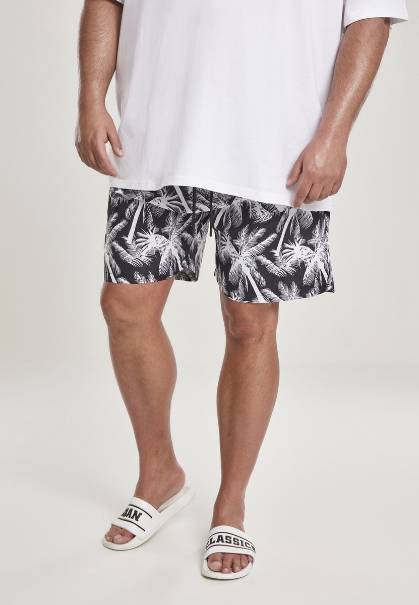 Urban Classics Palm Swim shorts S Zwart