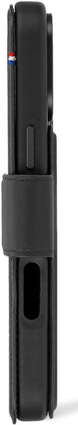 DECODED Étui portefeuille amovible en cuir pour iPhone 16 Pro Max – Étui magnétique amovible 2 en 1 avec porte-cartes – Cuir ECCO de Premium – Compatible avec MagSafe – Zwart