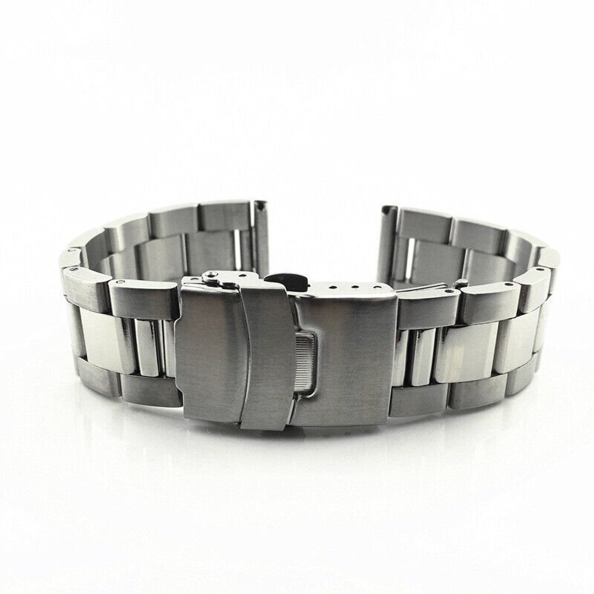 24 mm nieuwe drie-strengs zilveren stalen band 24 mm massieve armband roestvrijstalen vervangende band