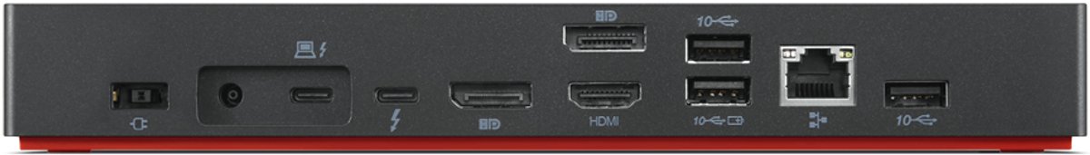 Lenovo ThinkPad Thunderbolt 4 WorkStation Bedraad Zwart, Rood