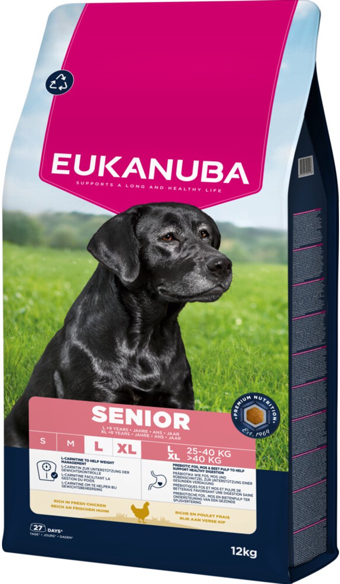 Eukanuba Life Care Dog Senior Large Hondenvoer Chicken 12 kg