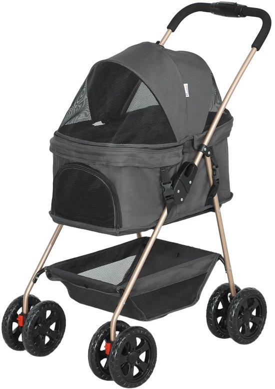 PawHut Hondenwagen, 3-in-1 hondenbuggy, autostoel, transporttas