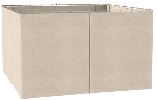 Pavillon 4 panneaux latéraux pour pavillon de jardin 3x4 m, tente de réception polyester Beige 352 x 205 cm