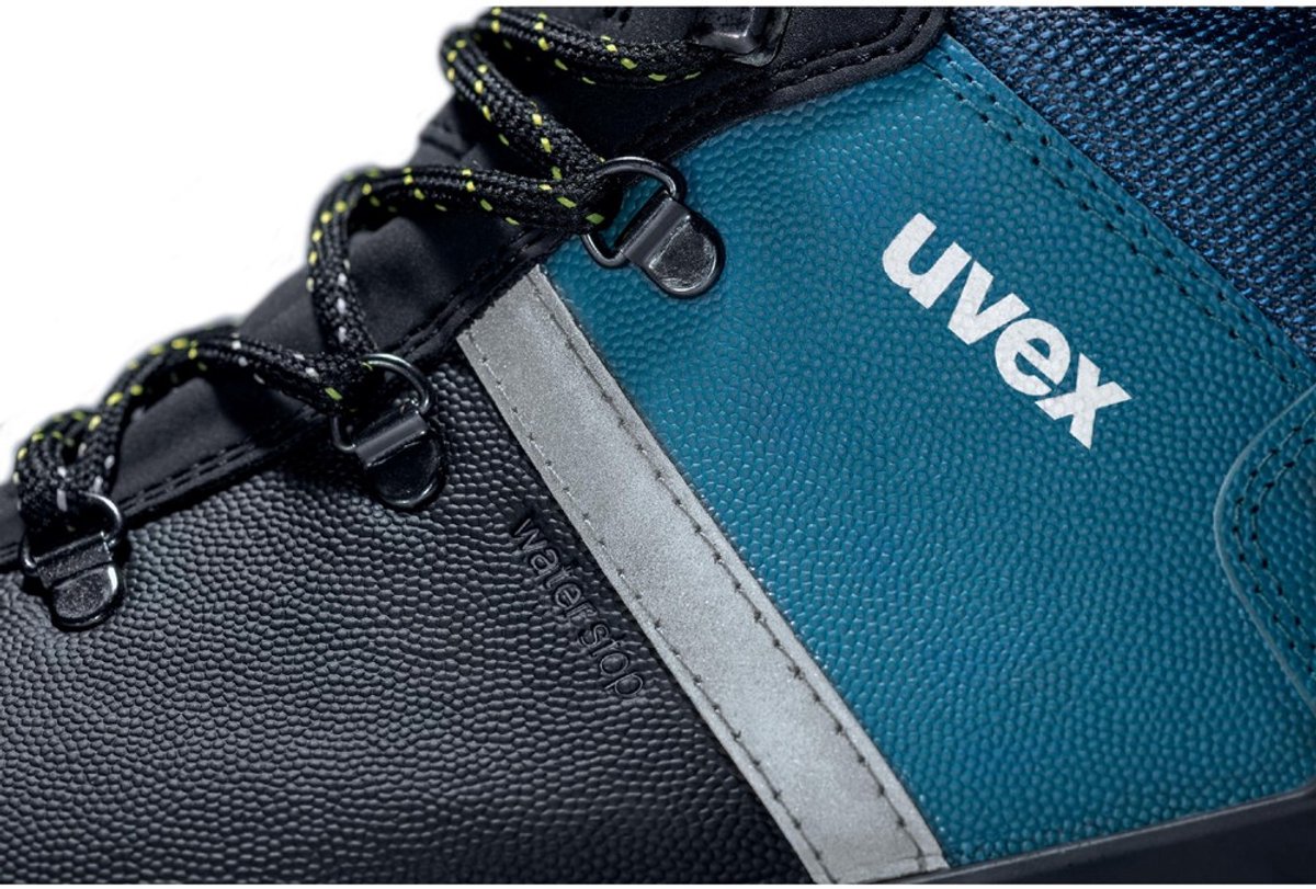 Uvex Veiligheidsit-schoen Laarzen 6513 Zwart/Blauw