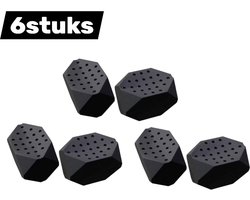 6stuks - Kaaktrainer - Kauwspier - Siliconen - Oefenapparaat - Kauwbal - Voor mannen en vrouwen - Zwart