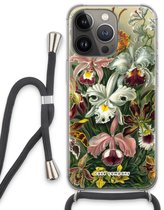 Case Company® - Hoesje met koord geschikt voor iPhone 13 Pro hoesje met Koord - Haeckel Orchidae - Telefoonhoesje met Zwart Koord - Bescherming aan alle Kanten en Over de Schermrand
