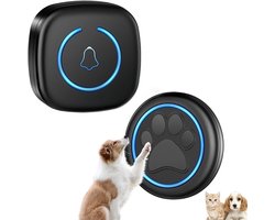 Draadloze Kattenbel-Hondenbel- Intelligente Led-Flits-Deurbel voor honden - Waterdichte Deurbel met 300 m bereik- 60 beltonen- 5 standen instelbaar volume