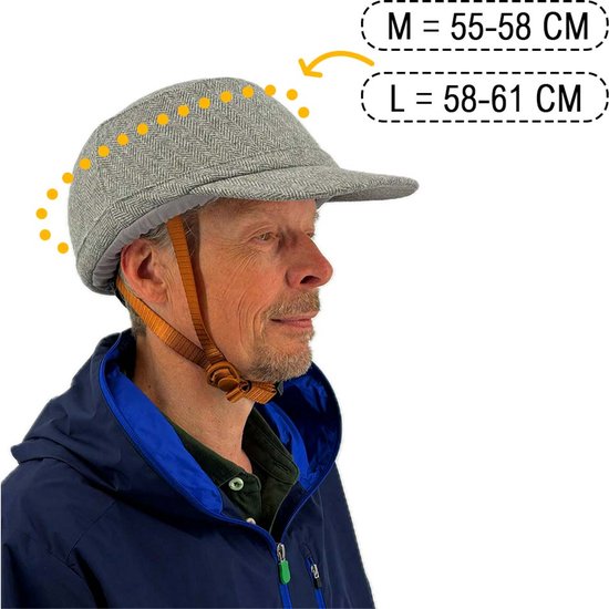 Vizorz SwitchCap fietshelm - Grey woolly cap van Vizorz — afbeelding 5