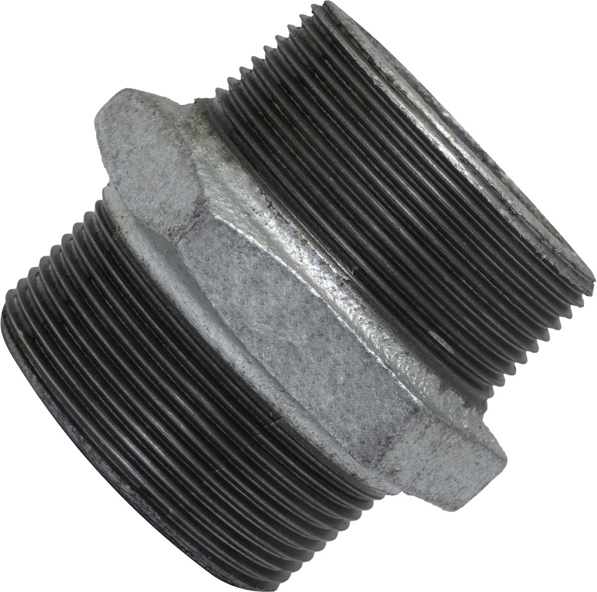 C65021 - Nipple 2"x2'' Gegalvaniseerd - Mannetje/Mannetje - Gietijzer - Pipe Schroefdraad Verbinding met Dubbele Draad
