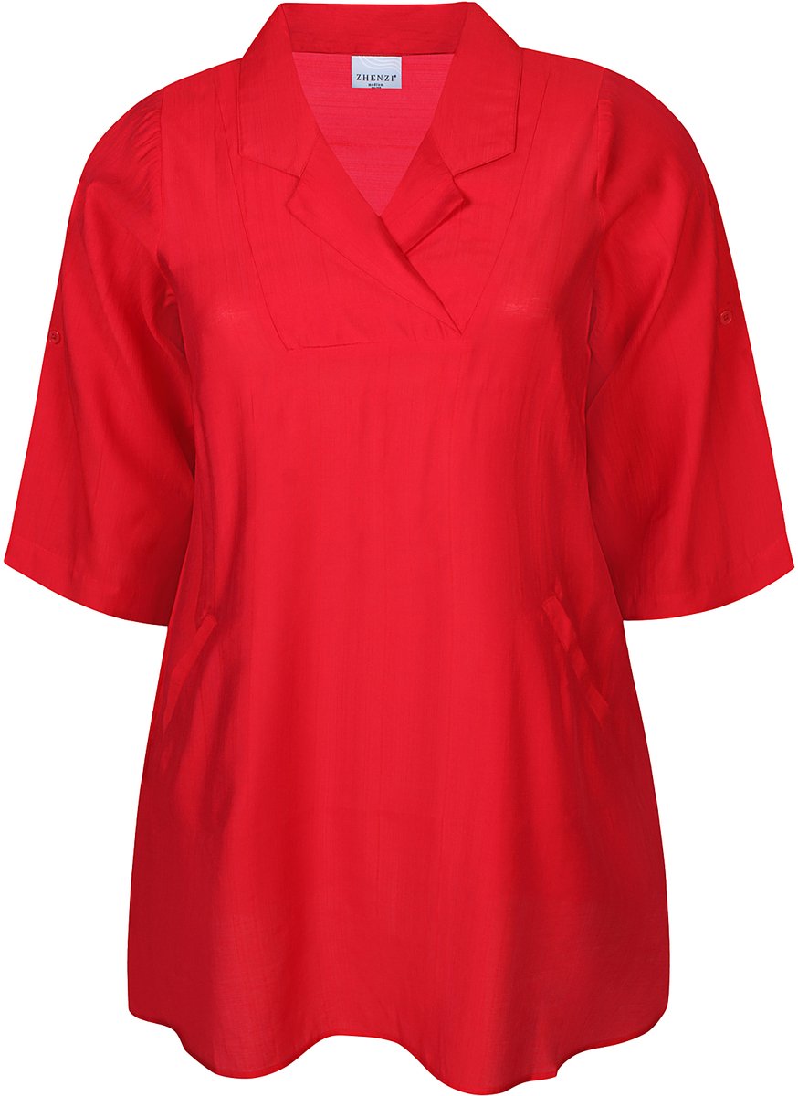 Zhenzi Orra 935-Tunic 3/4 Tango Red maat S=42/44