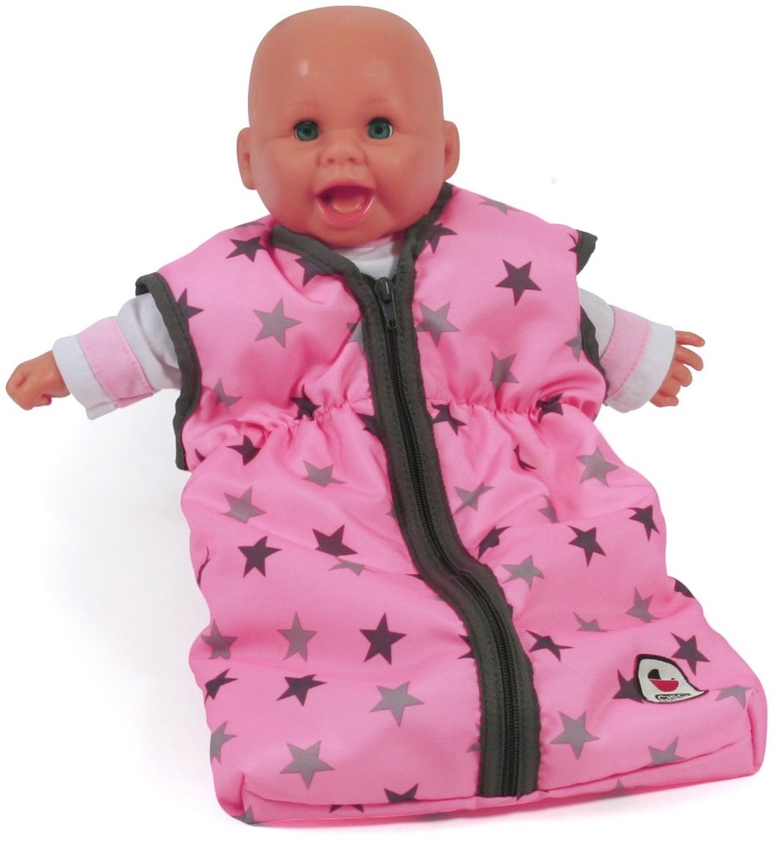 Bayer Chic Poppenslaapzak (lichtroze/grijze/ster)
